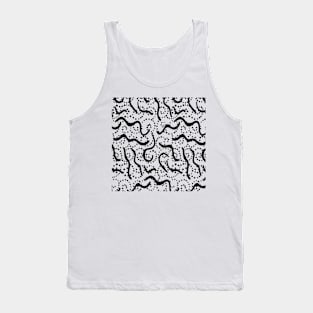 Monochrome Curve- Dots Pattern Tank Top